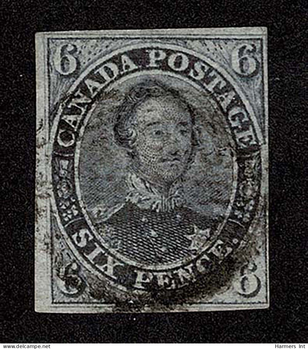 Lot # 442 1851, Prince Albert, 6d Grayish Purple, Laid Paper - Used Stamps