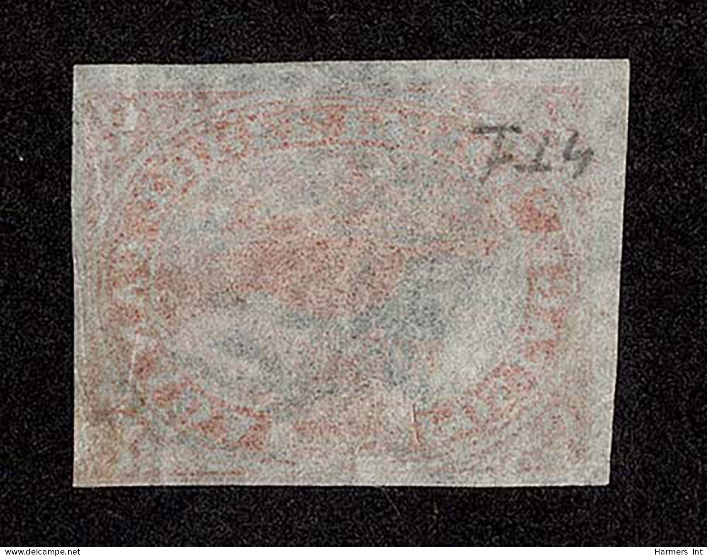 Lot # 446 1852, 3d Orange Red, Thin Paper - Gebraucht