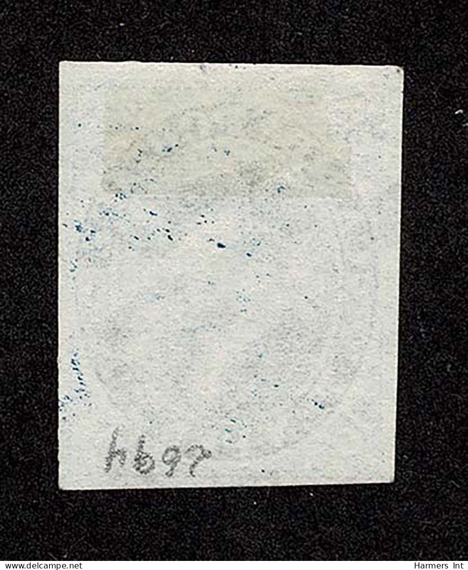 Lot # 460 1855, Jacques Cartier, 10d Blue, Thick Paper - Used Stamps