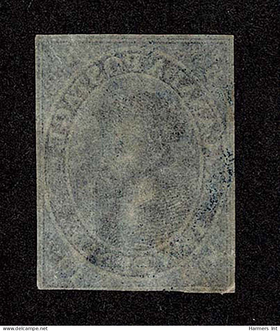 Lot # 462 1855, Jacques Cartier, 10d Blue "on Thin Crisp Transparent Paper" - Usados