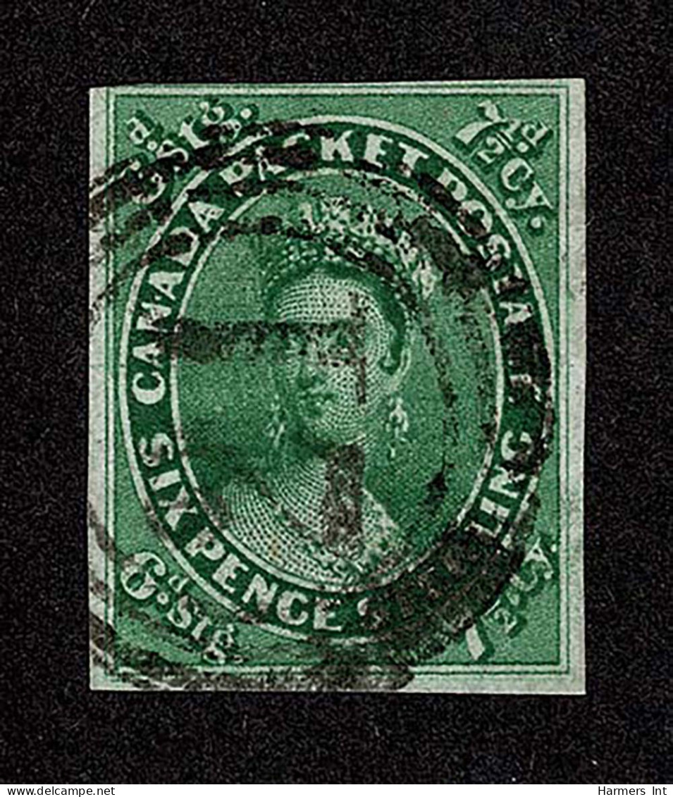 Lot # 466 1857, Queen Victoria, 7½d Green - Used Stamps