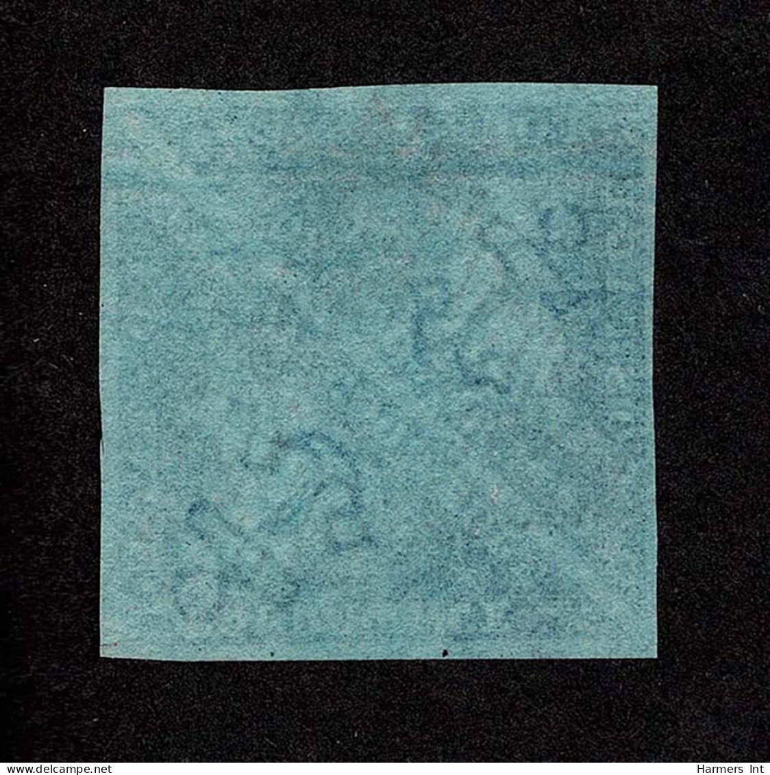 Lot # 481 1853 “Triangular”, Perkins Bacon Printing, 4d Deep Blue On Deeply Blued Paper, PAIR - Cape Of Good Hope (1853-1904)