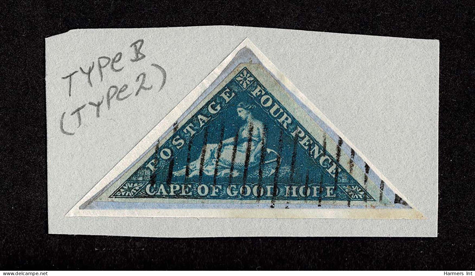 Lot # 509 1853-63 Group Of Four Triangulars, All Attractively Canceled - Cape Of Good Hope (1853-1904)