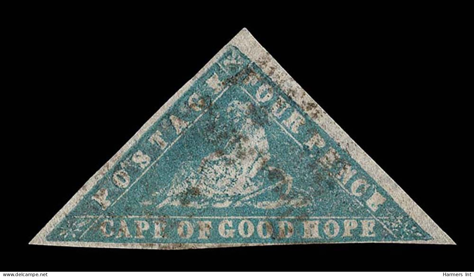 Lot # 510 1861 “Wood Block”, 4d Pale Milky Blue - Cape Of Good Hope (1853-1904)