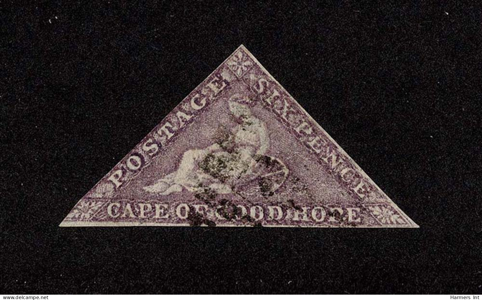Lot # 517 1863-64 “Triangular”, De La Rue Printing, 6d Bright Mauve, Major Re-entry Stevenson II - Kap Der Guten Hoffnung (1853-1904)