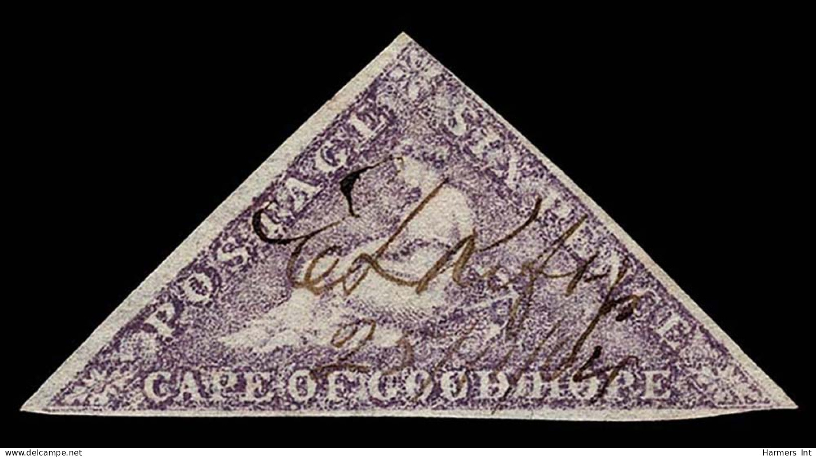 Lot # 518 1863-64 “Triangular”, De La Rue Printing, 6d Bright Mauve Major Re-entry, Stevenson II - Cape Of Good Hope (1853-1904)