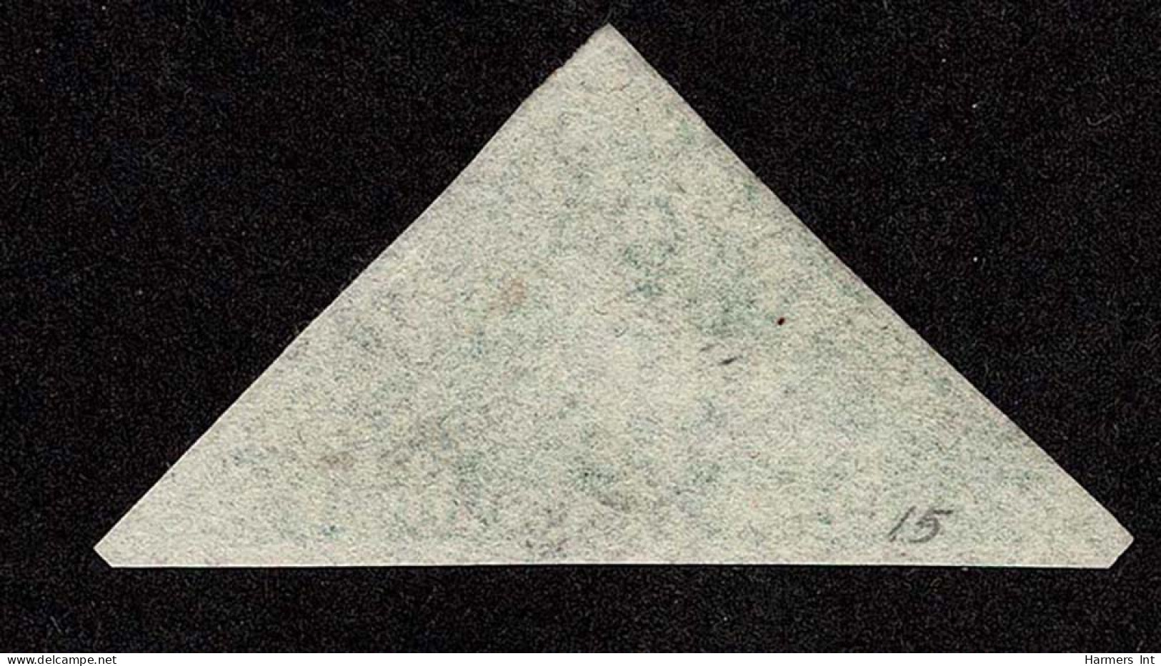 Lot # 520 1863-64 “Triangular”, De La Rue Printing, 1s Bright Emerald Green - Cape Of Good Hope (1853-1904)