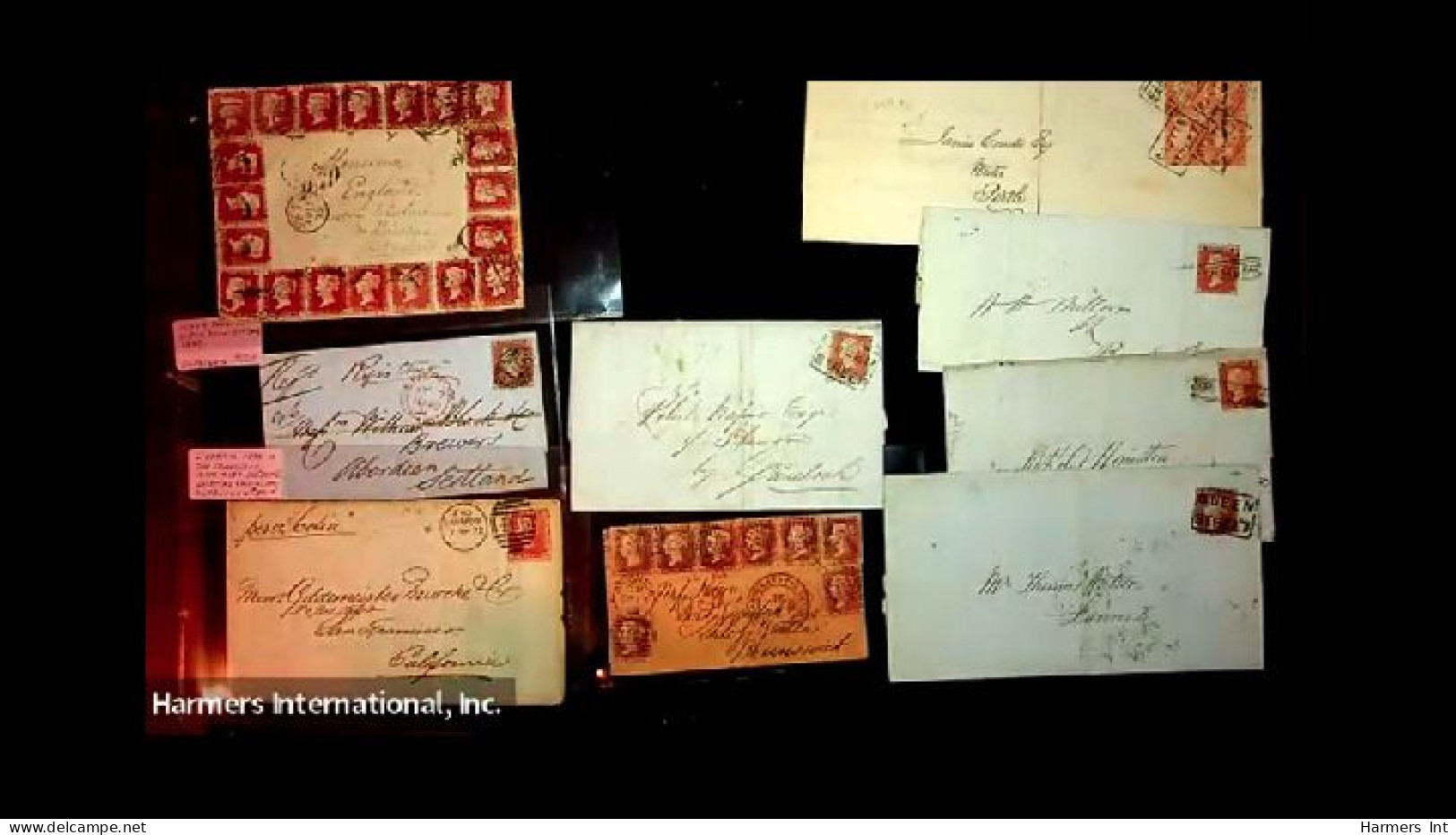 Lot # 596 1841 To 1860's 1d Reds Imperforate And Perforated: A Holding Comprising Over 600 Covers, Singles, Multiples Up - Neufs