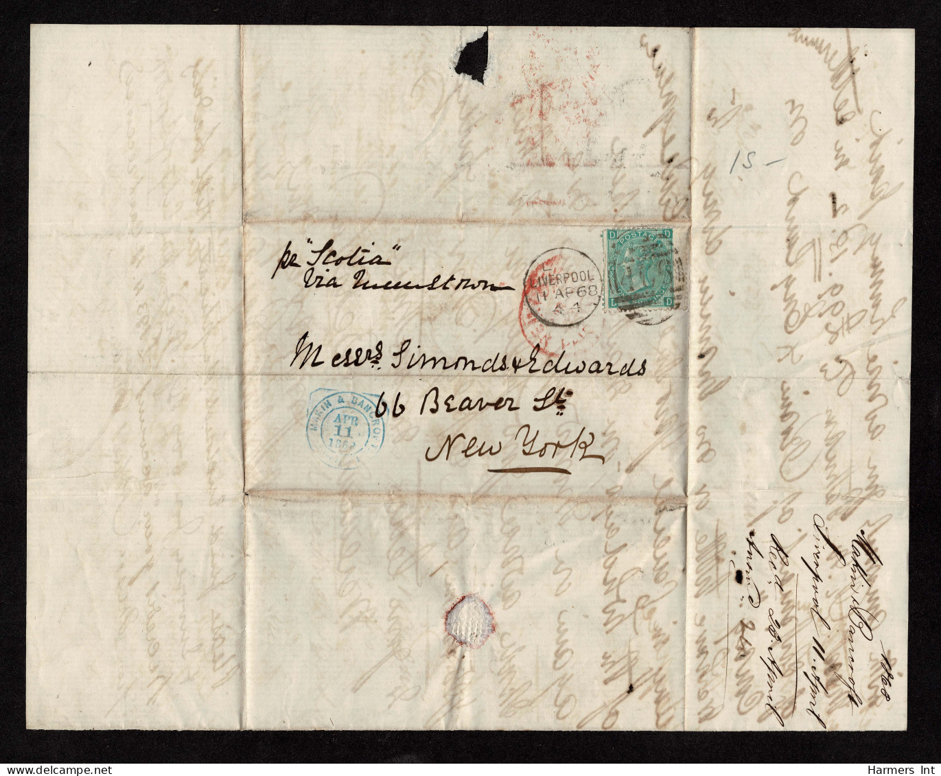 Lot # 622 Great Britain Covers: 1867, 1873 1s green, 14 covers all between 1867 and 1877