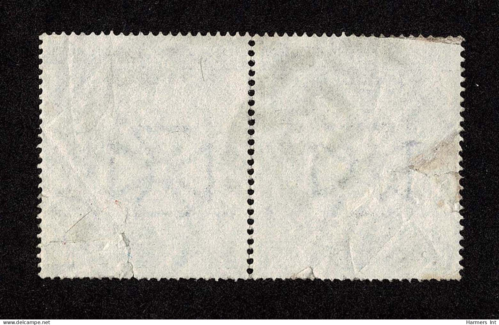 Lot # 625 1878, Queen Victoria, 10s Greenish Gray, PAIR Maltese Cross Watermark PAIR, "R" In Grid Cancels - Used Stamps