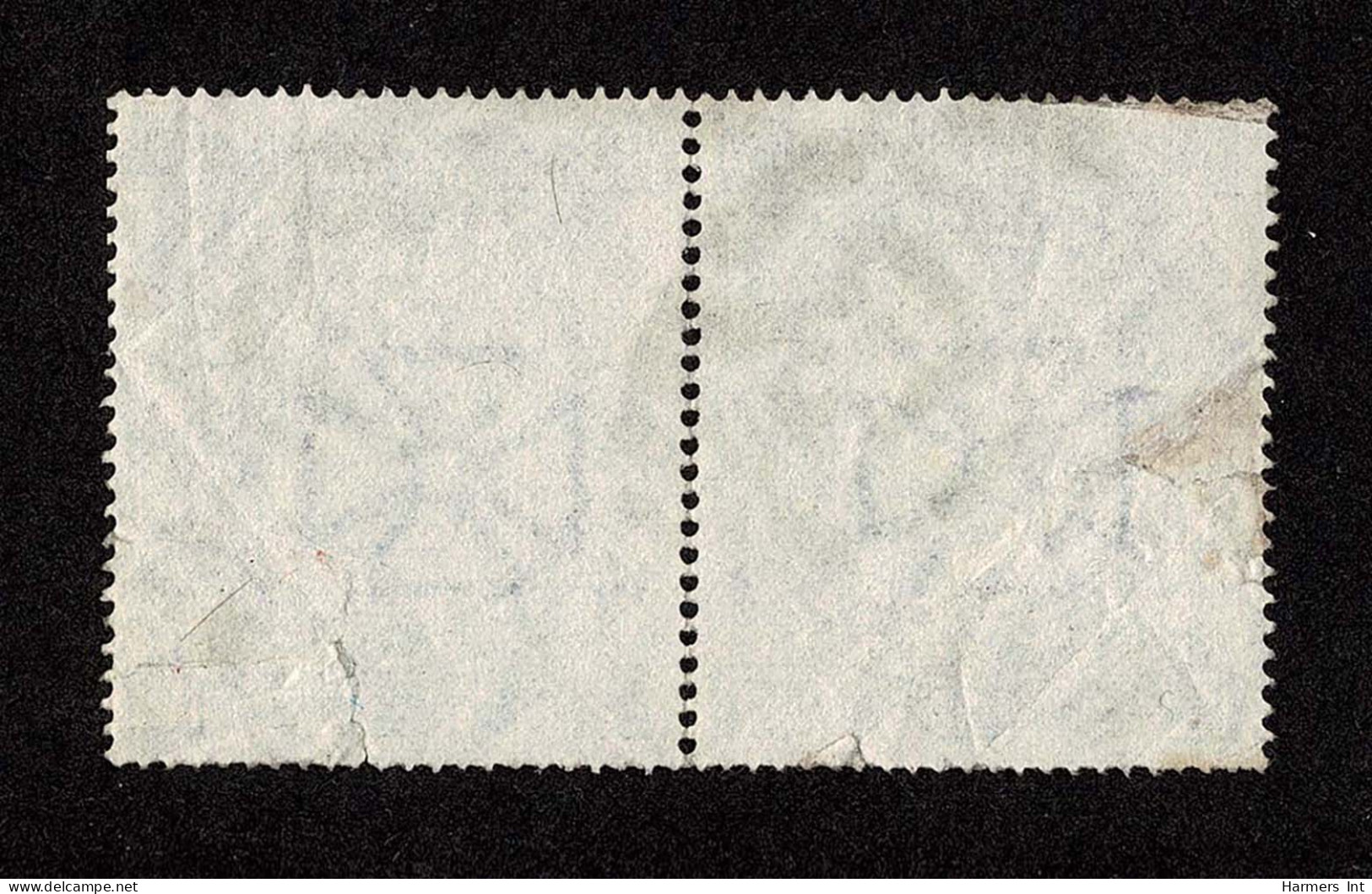 Lot # 625 1878, Queen Victoria, 10s Greenish Gray, PAIR Maltese Cross Watermark PAIR, "R" In Grid Cancels - Usados
