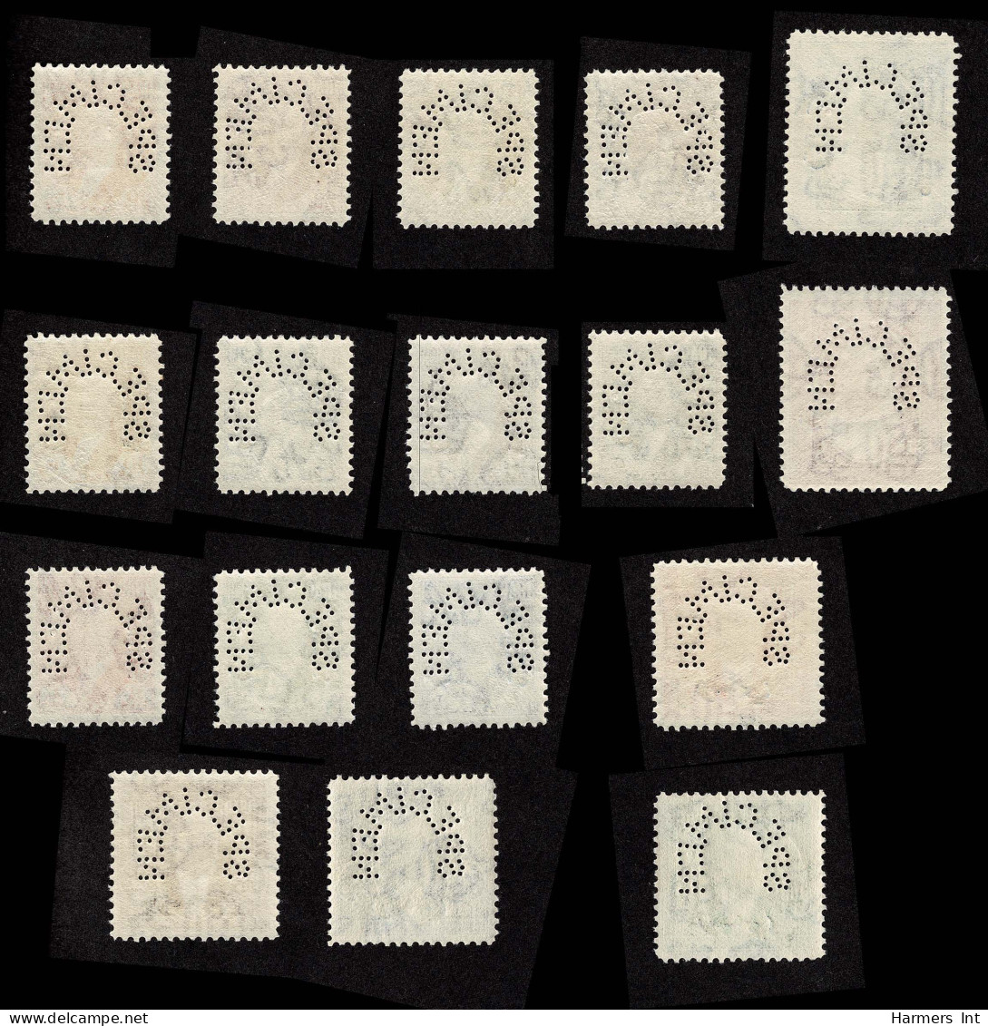 Lot # 779 Iraq - Mesopotamia: 1932 OFFICIALS Set Of 17 Perforated SPECIMEN - Irak