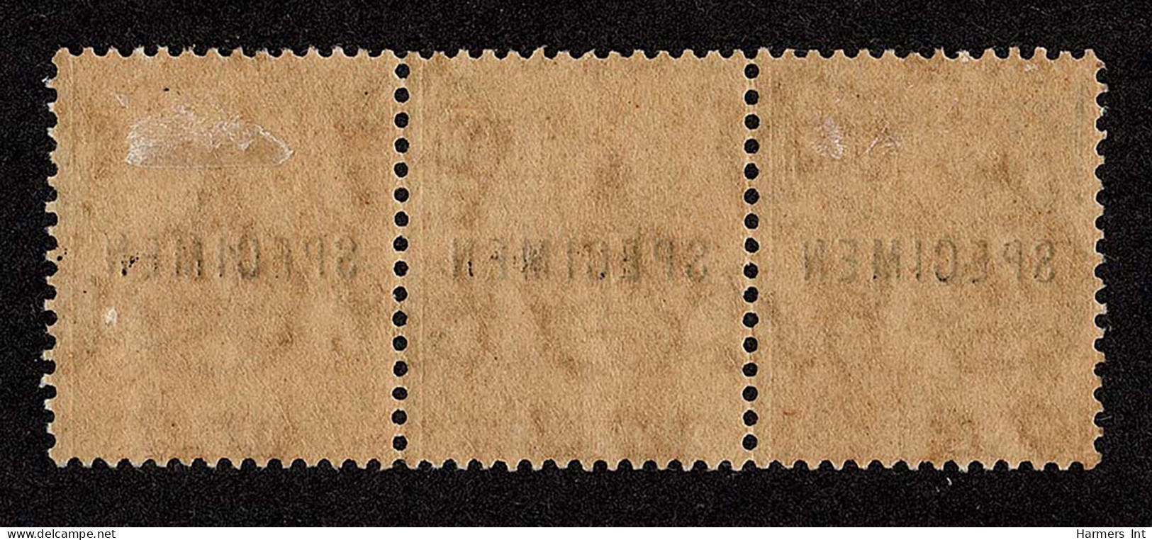 Lot # 789 Montserrat: 1922, King George V, 1½d Orange Yellow Overprinted SPECIMEN, Type D12, Strip Of Three - Montserrat