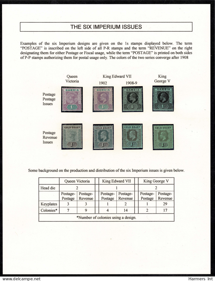 Lot # 877 British Commonwealth: Mostly 20th Century accumulation on exhibition pages or large stock pages, 290 stamps