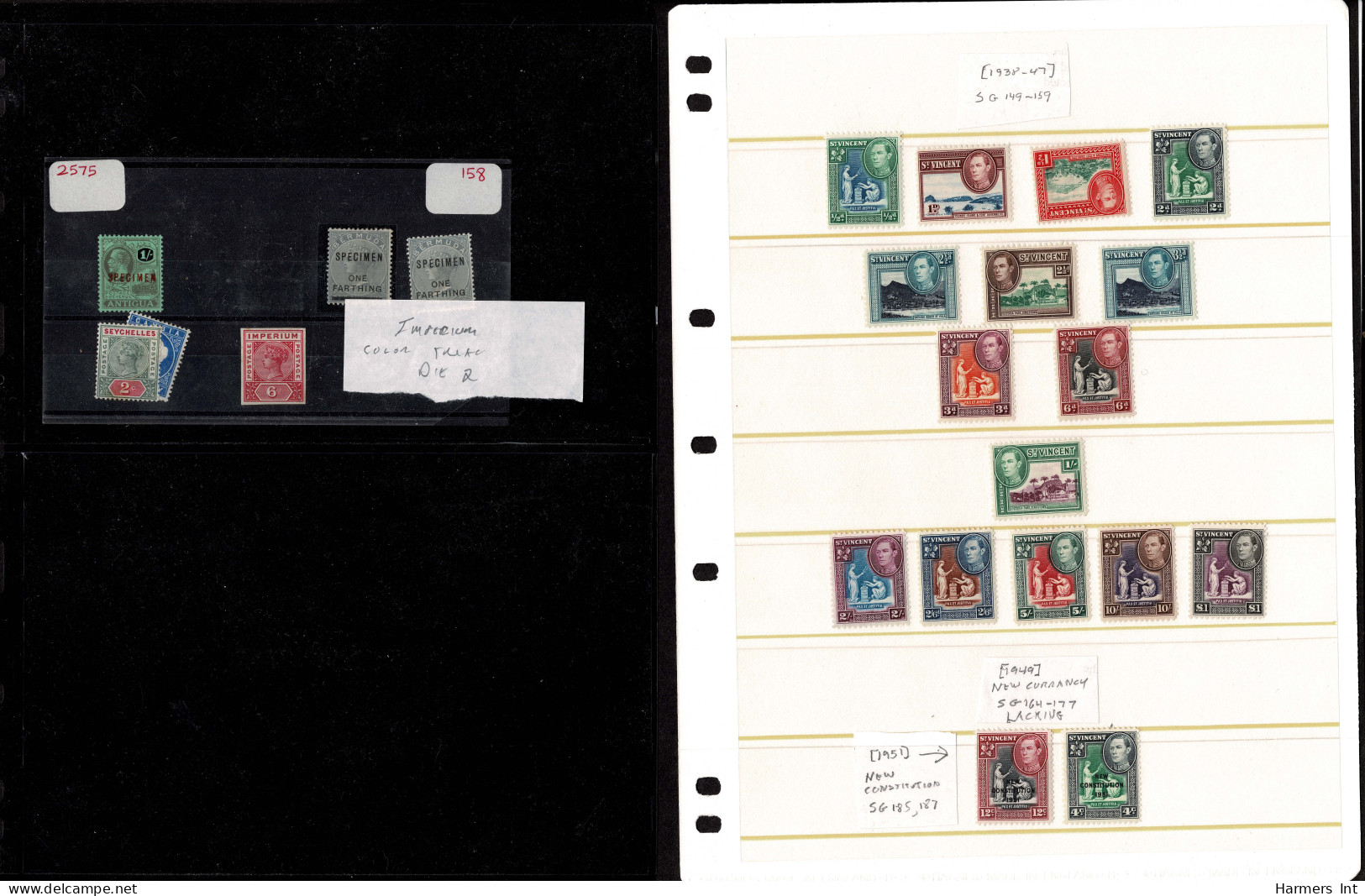 Lot # 877 British Commonwealth: Mostly 20th Century accumulation on exhibition pages or large stock pages, 290 stamps