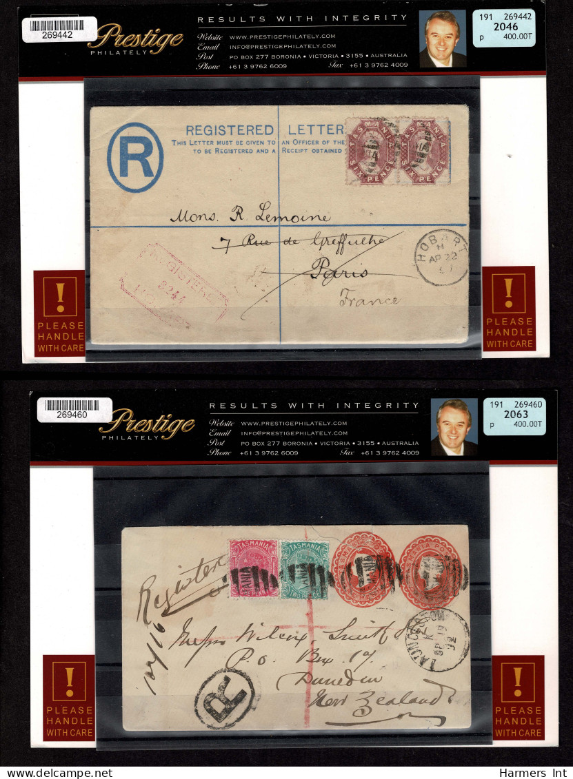 Lot # 879 Australian States:Tasmania: The Following Lot Comprises 11 Unsold Lots In Their Original Lot Sheets - Collections (without Album)