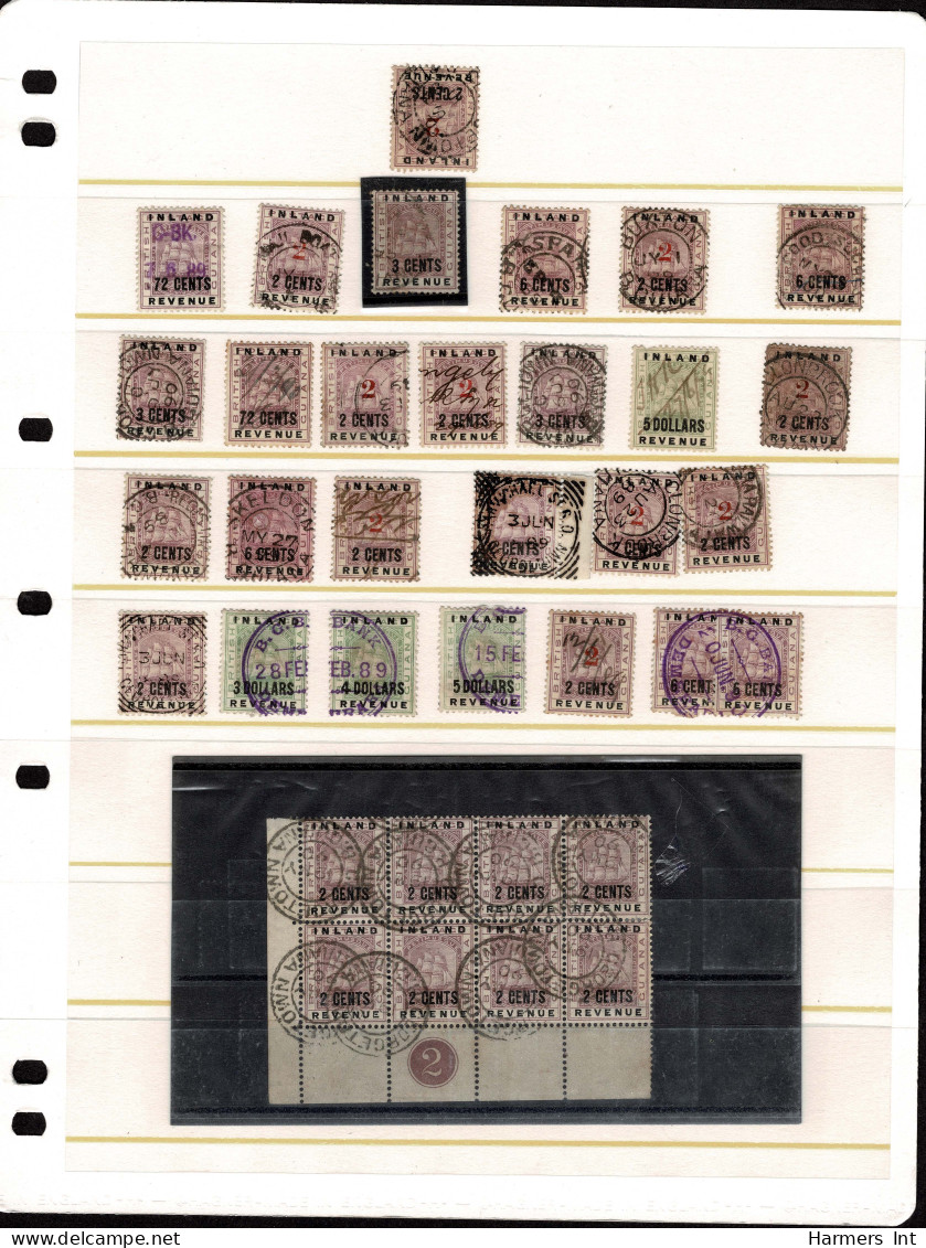 Lot # 880 British Guiana: Mostly 19th Century Accumulation On 24 Large Stock Pages, Over 700 Stamps - Sammlungen (ohne Album)