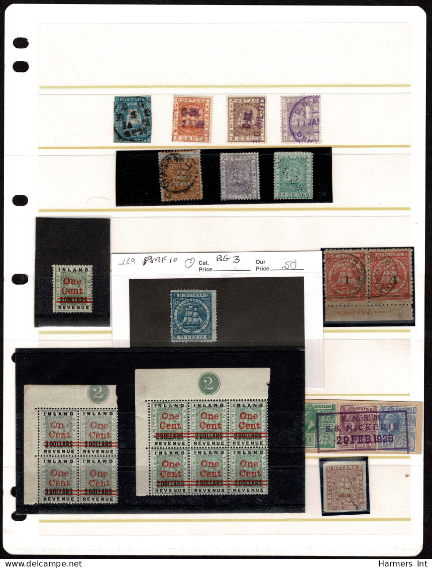 Lot # 880 British Guiana: Mostly 19th Century Accumulation On 24 Large Stock Pages, Over 700 Stamps - Colecciones (sin álbumes)