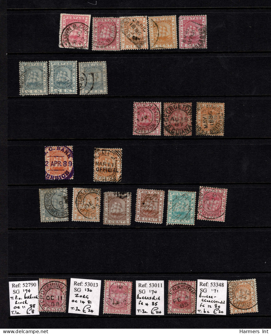 Lot # 880 British Guiana: Mostly 19th Century Accumulation on 24 large stock pages, over 700 stamps