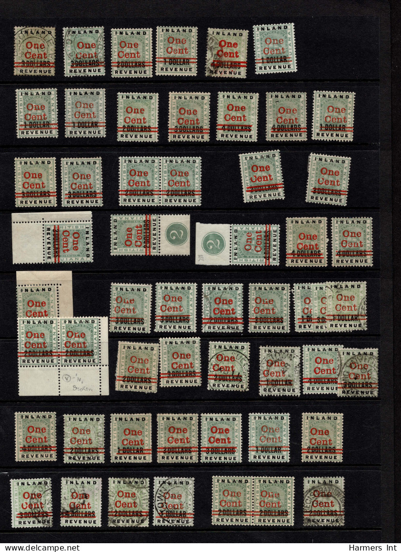 Lot # 880 British Guiana: Mostly 19th Century Accumulation on 24 large stock pages, over 700 stamps