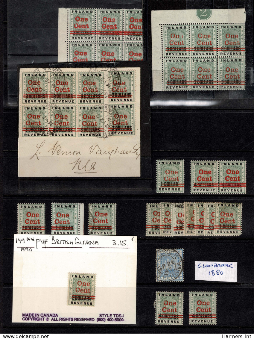 Lot # 880 British Guiana: Mostly 19th Century Accumulation on 24 large stock pages, over 700 stamps