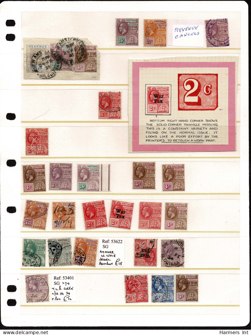 Lot # 880 British Guiana: Mostly 19th Century Accumulation on 24 large stock pages, over 700 stamps