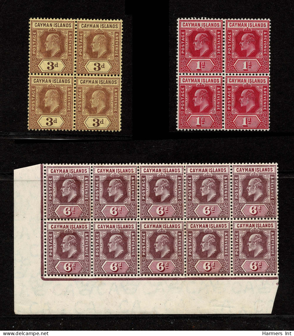 Lot # 885 Cayman Islands: Small accumulation of 264 stamps including 1900 set SPECIMEN