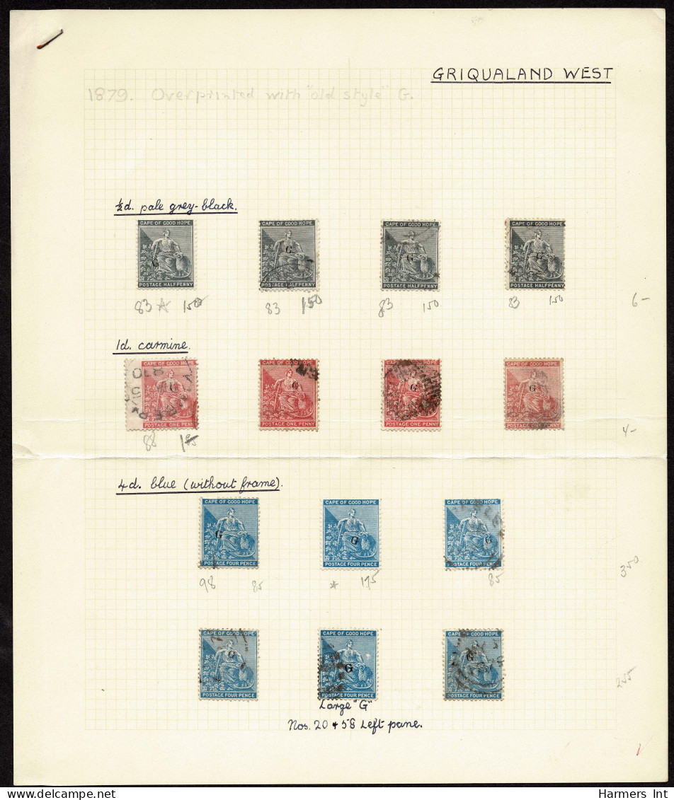 Lot # 886 Griqualand West: Small Selection Of 55 Stamps On Album Pages - Colecciones (sin álbumes)