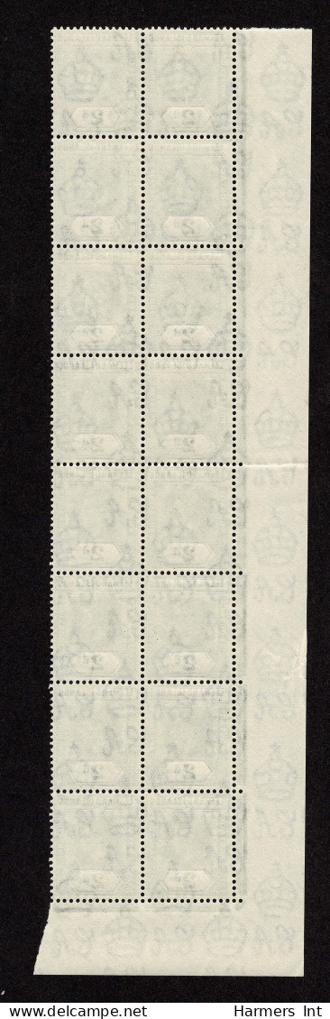 Lot # 887 Leeward Islands: 1938-51: King George VI 2d Olive-grey Block Of 16 (2x8) - Collections (without Album)