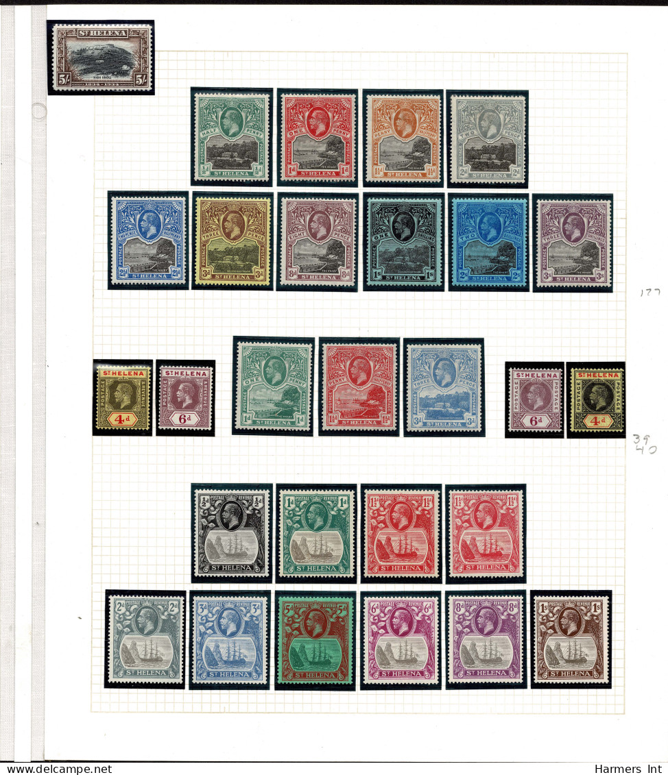 Lot # 888 St Helena: 1890 To 1934, Group Of 77 O.g. Stamps - Sammlungen (ohne Album)