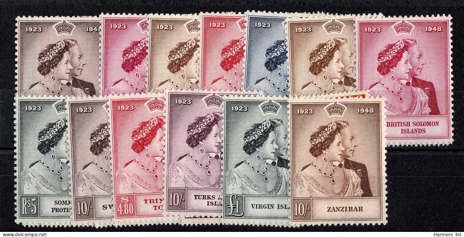Lot # 891 British Commonwealth: 1948 Silver Wedding - Collections (without Album)