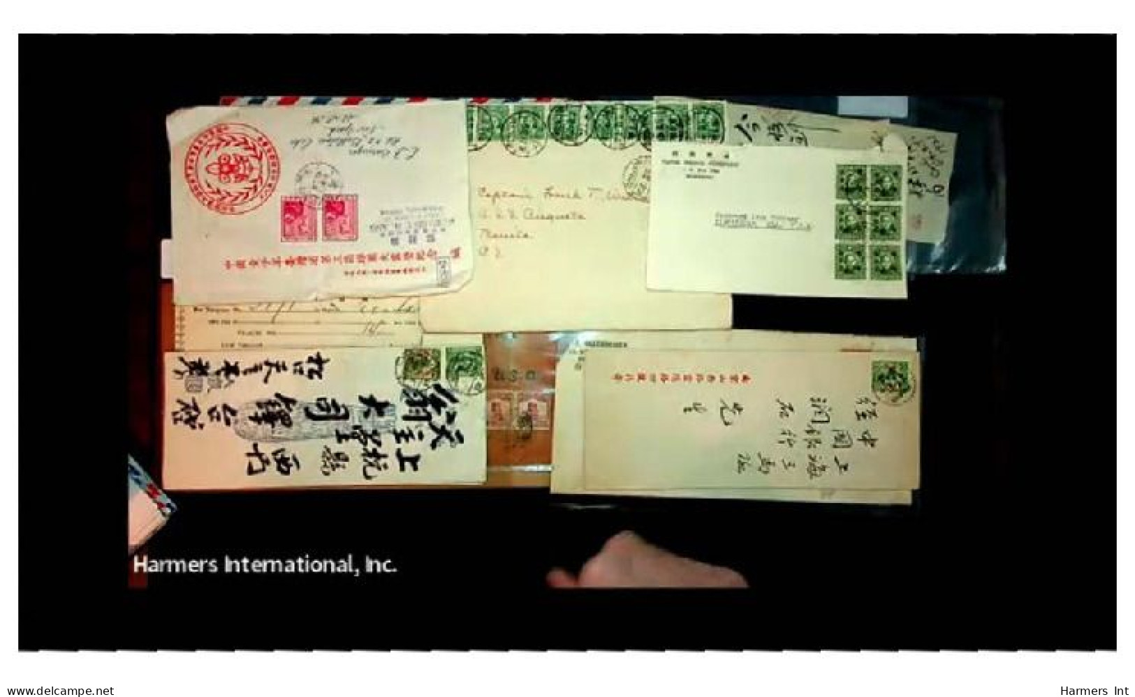 Lot # 894 China: Primarily 61 covers from the 1909 to the 1930's addressed to the United States with a variety of franki