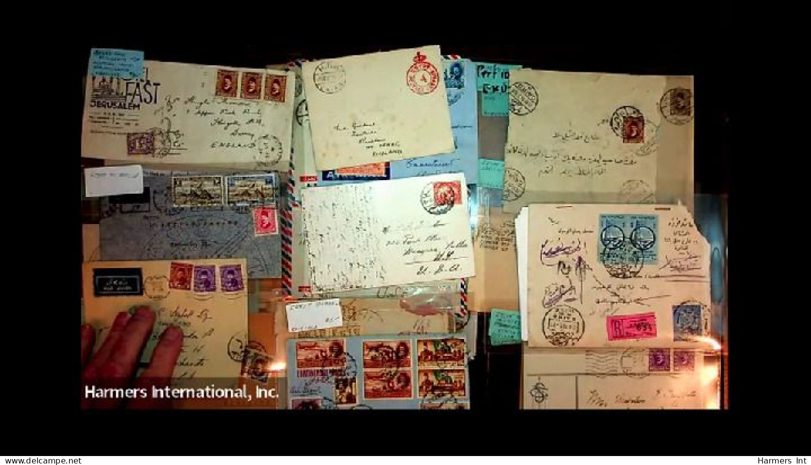 Lot # 895 Egypt Cover Collection: Primarily 20th Century about 300 covers and many interesting stamps, proofs etc. all i