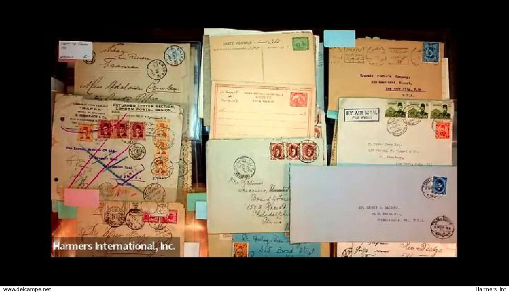 Lot # 895 Egypt Cover Collection: Primarily 20th Century about 300 covers and many interesting stamps, proofs etc. all i