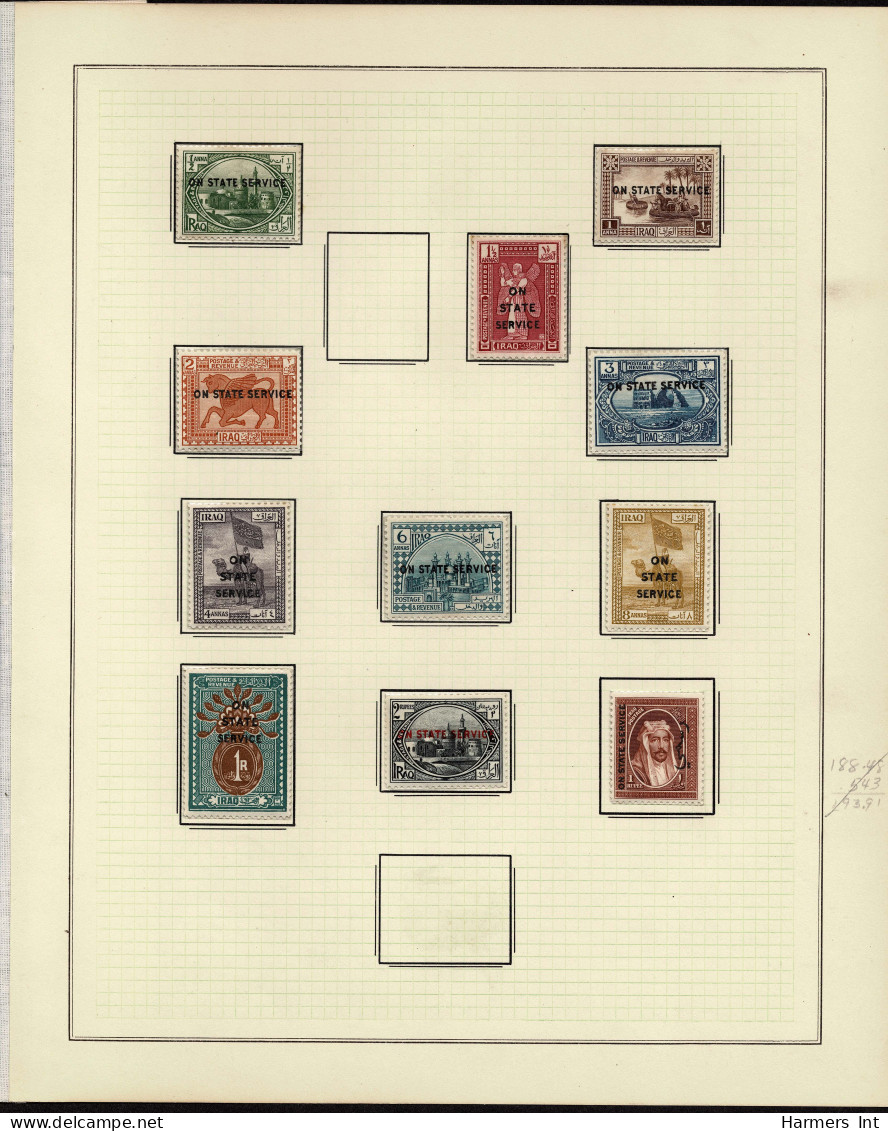 Lot # 902 Mesopotamia/Iraq Collection 1919 onward: Collection of 96 on Album pages, some sets, short