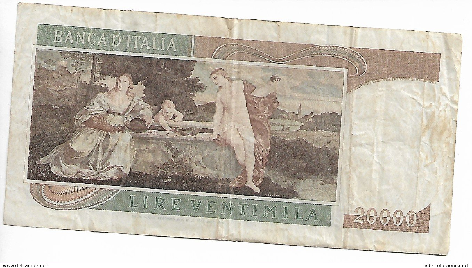 46377) Italia Banconota Lire 20000 Tiziano DM 21-02-1975 Rara2 Circolata Vedi Foto - 20000 Lira