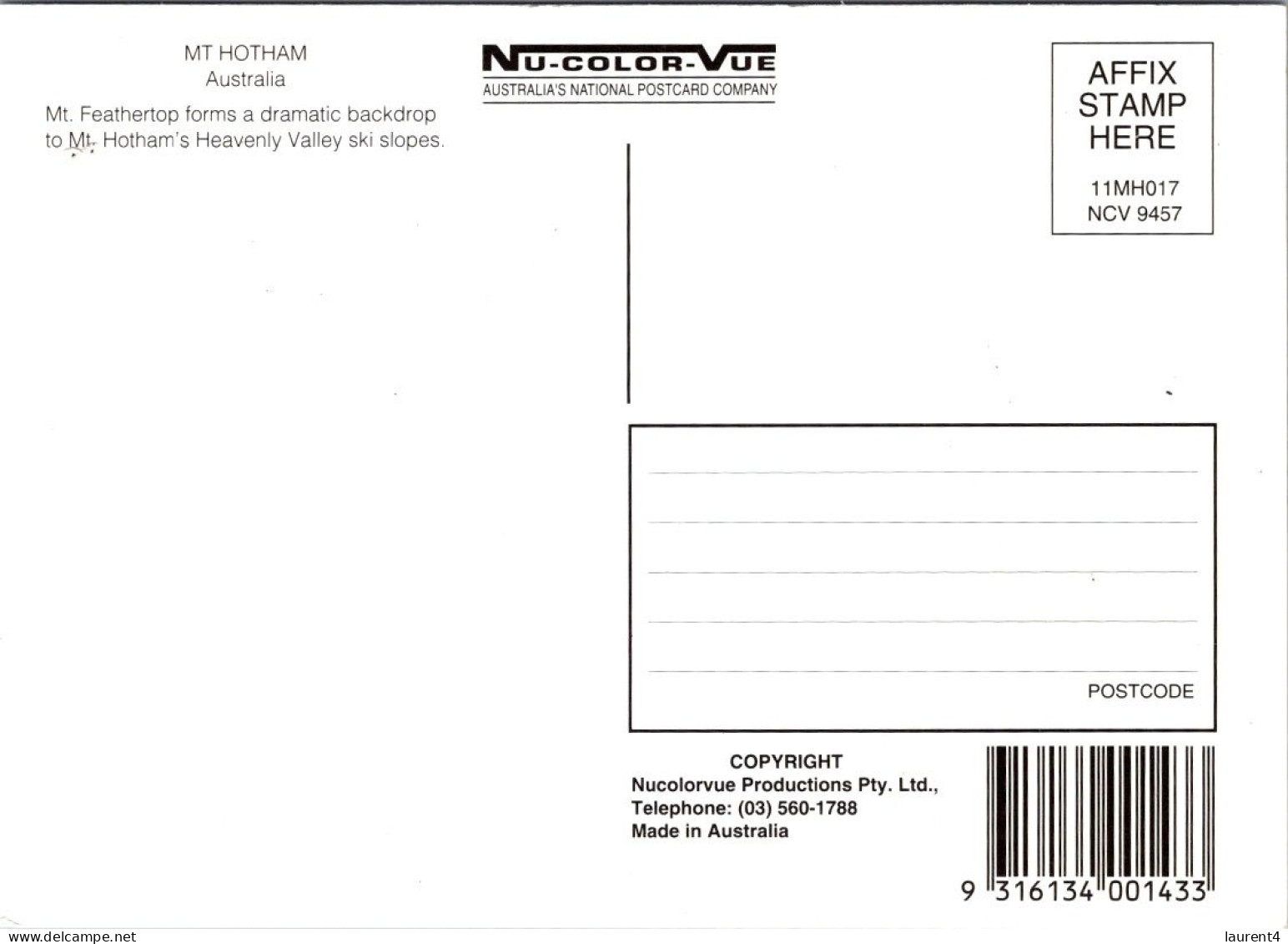 19-9-2023 (1 U 31) Australia - VIC - Mt Hotham - Altri & Non Classificati