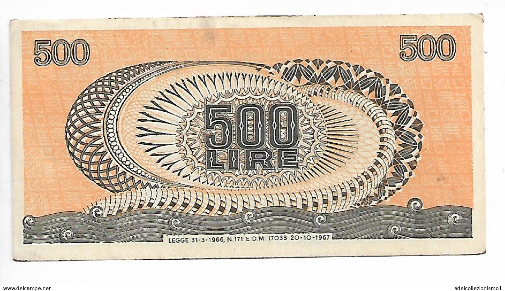 46394) REPUBBLICA ITALIANA BANCONOTA 500 LIRE " ARETUSA " 1967 FDS - 500 Liras