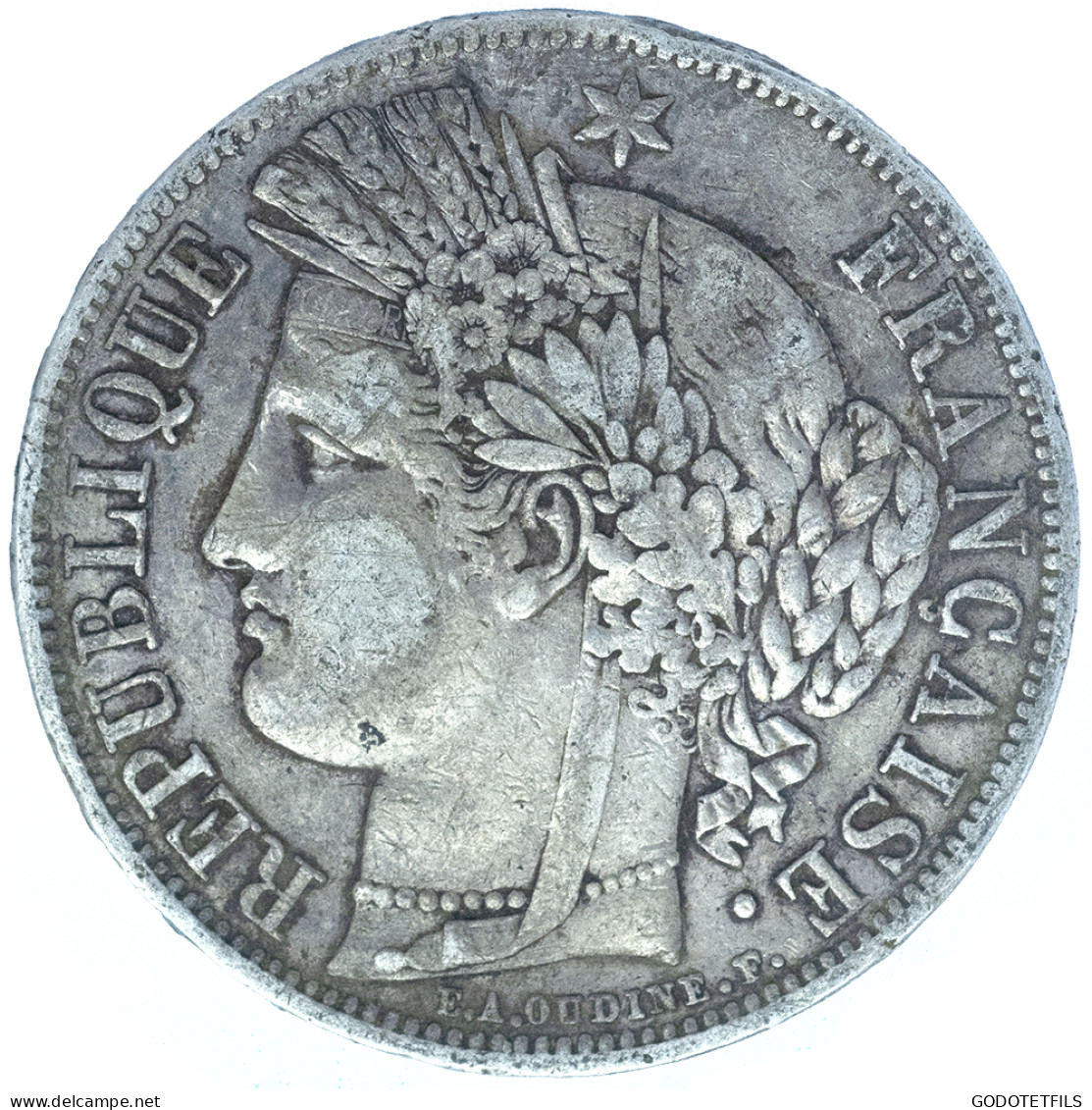 Troisième-République - 5 Francs Cérès 1850 Strasbourg - 5 Francs