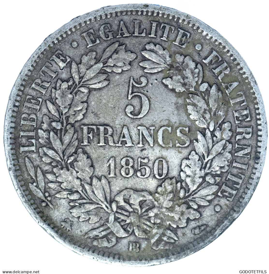 Troisième-République - 5 Francs Cérès 1850 Strasbourg - 5 Francs