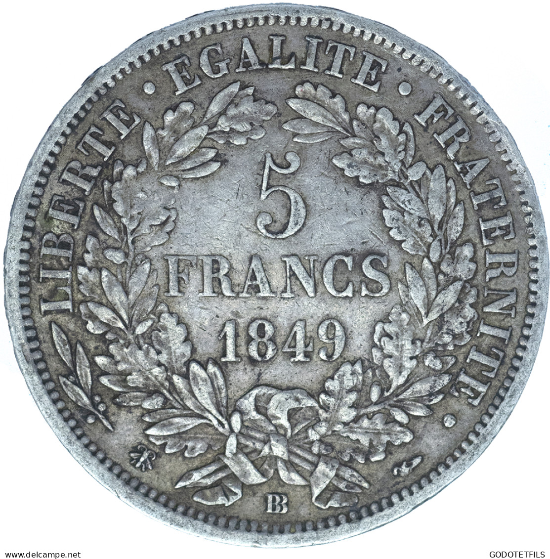 II ème République - 5 Francs Cérès 1849 Strasbourg - 5 Francs