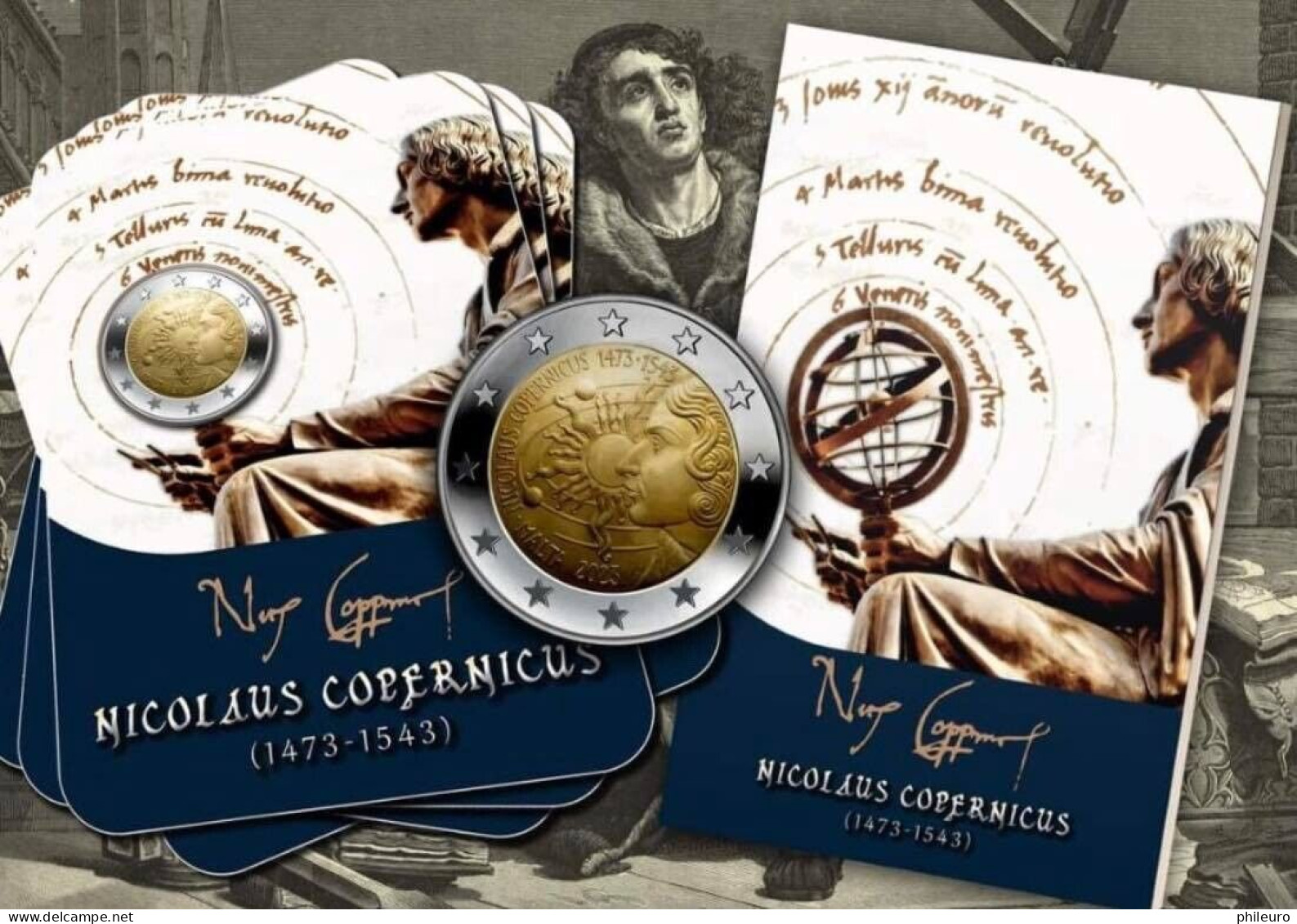 Malte 2023 : 2€ Commémorative 'Nicolas Copernic' (en Coincard) - DISPONIBLE - Malta