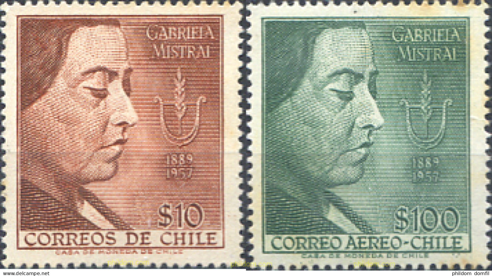 303248 MNH CHILE 1958 PERSONAJE - Chili
