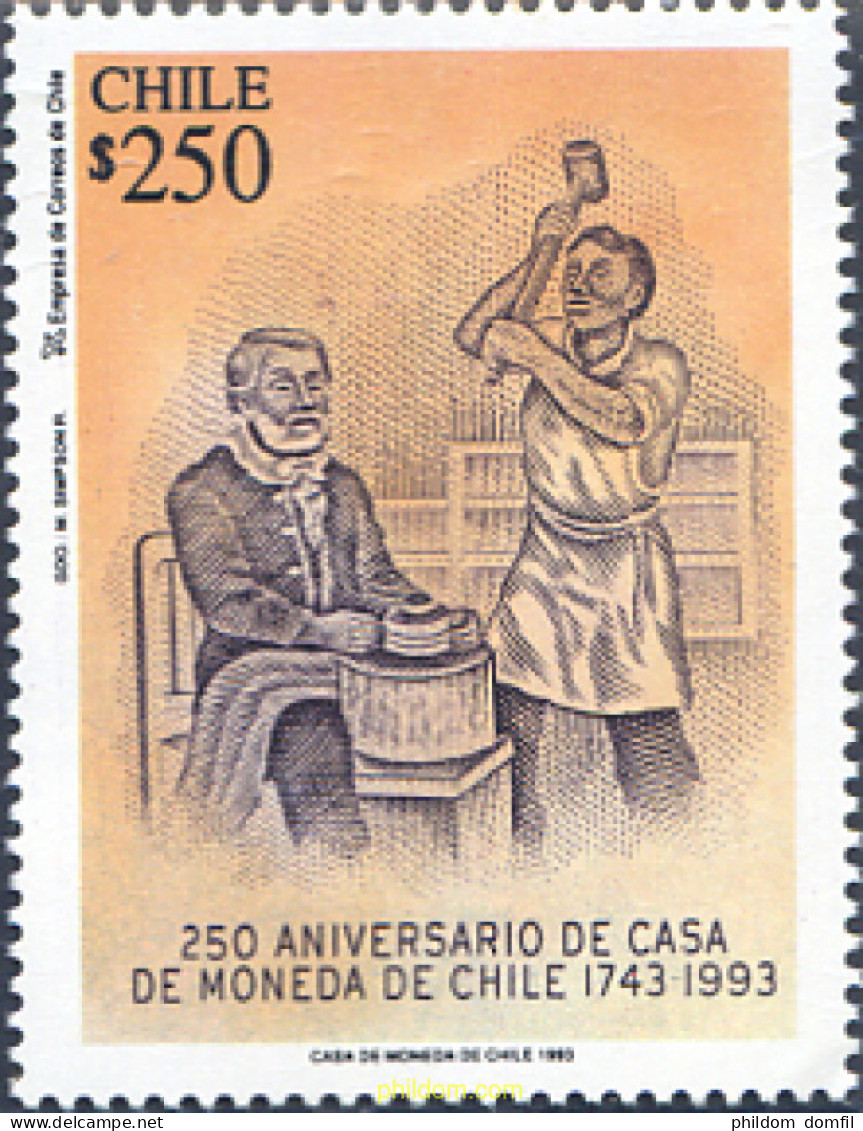 303528 MNH CHILE 1993 250 ANIVERSARIO DE LA CASA DE LA MONEDA - Chili