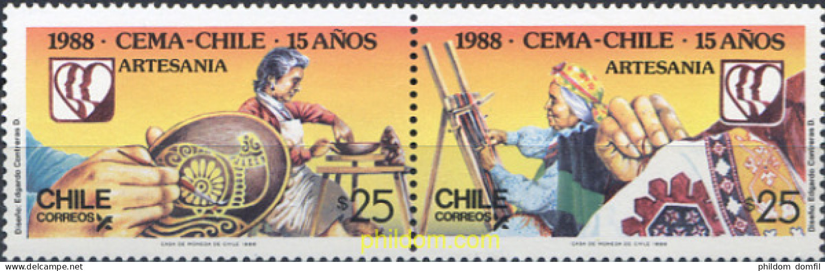 303440 MNH CHILE 1988 15 AÑOS DE ARTESANIA - CEMA-CHILE - Chili