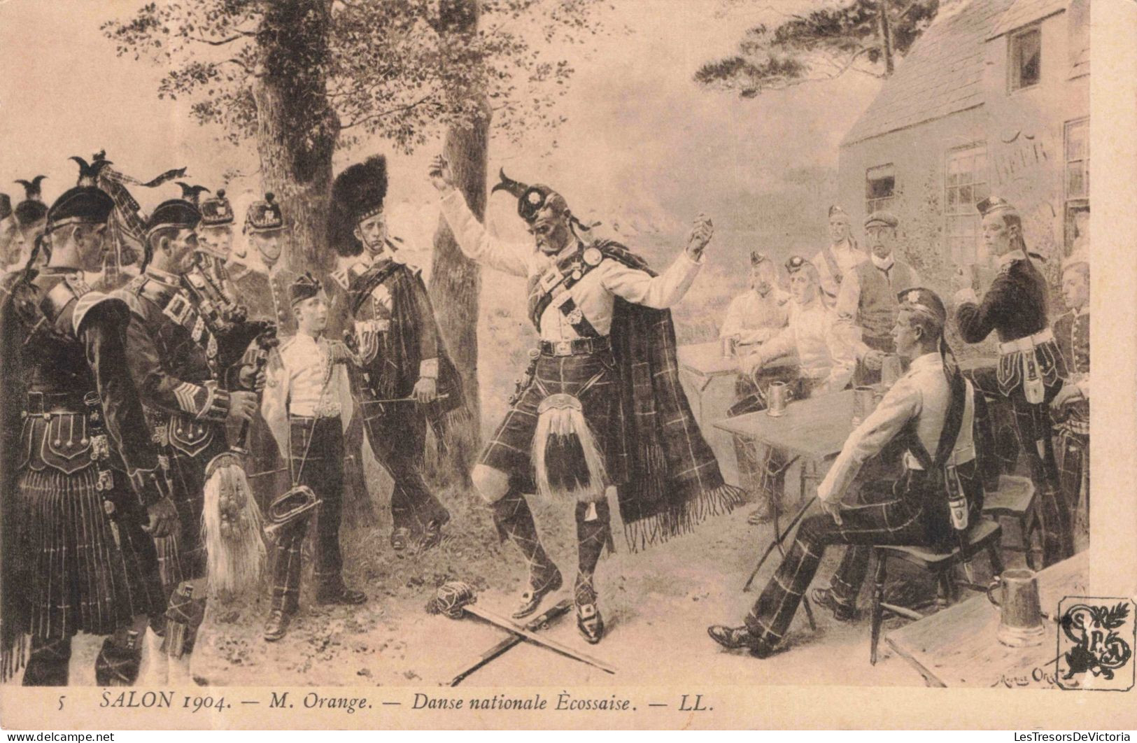 PHOTOGRAPHIE - Salon 1904 - M.Orange - Danse Nationale Ecossaise - LL. - Carte Postale Ancienne - Photographs