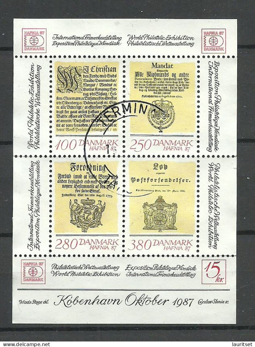 DENMARK Dänemark Danmark 1985 Expo Hafnia Block S/S Michel 4 O - Hojas Bloque