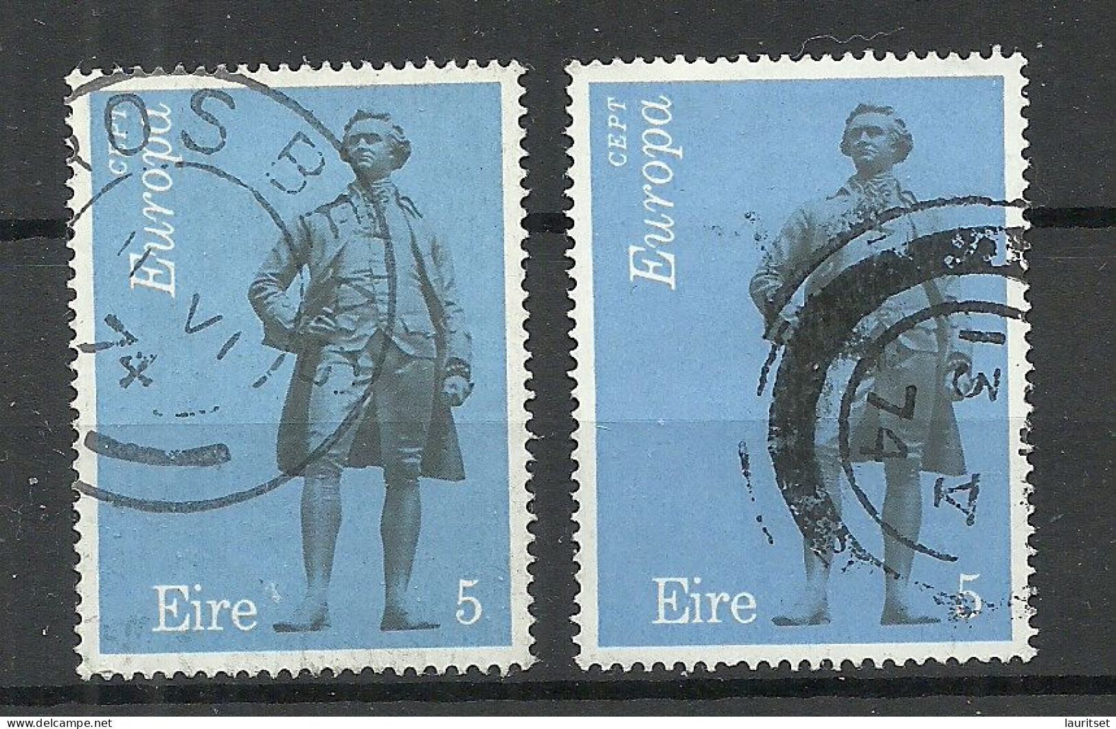 IRLAND IRELAND 1974 Michel 302 Sculpture Edmund Burke, O , 2 Exemplares - Used Stamps