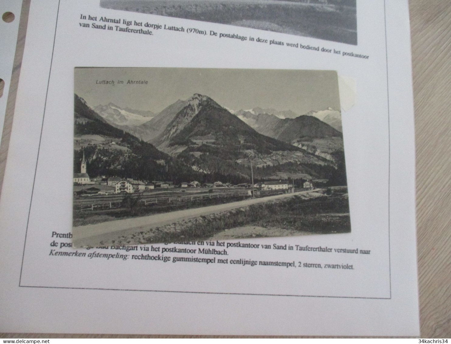 Collection Spécialisée ITALIE/Autriche Postblagen CPA Luttach Vers Bachgart Griffe Bleue - Covers & Documents