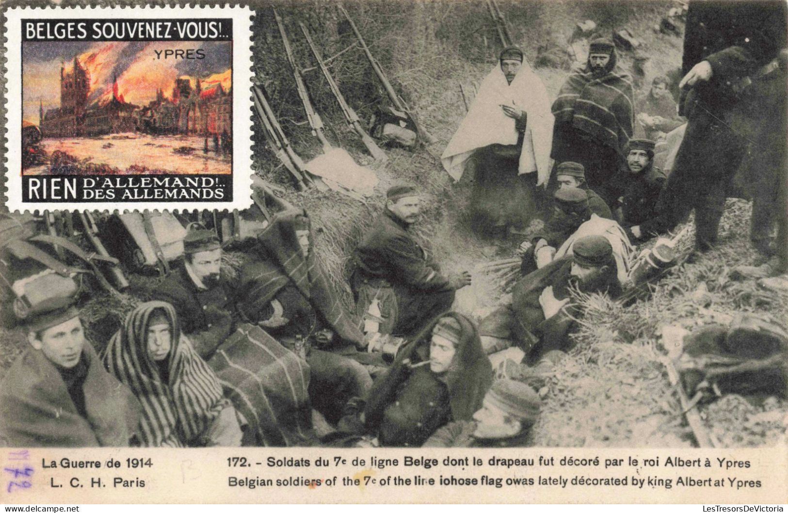 PHOTOGRAPHIE -  Soldats De Ligne Belge - La Première Guerre - Carte Postale Ancienne - Photographie